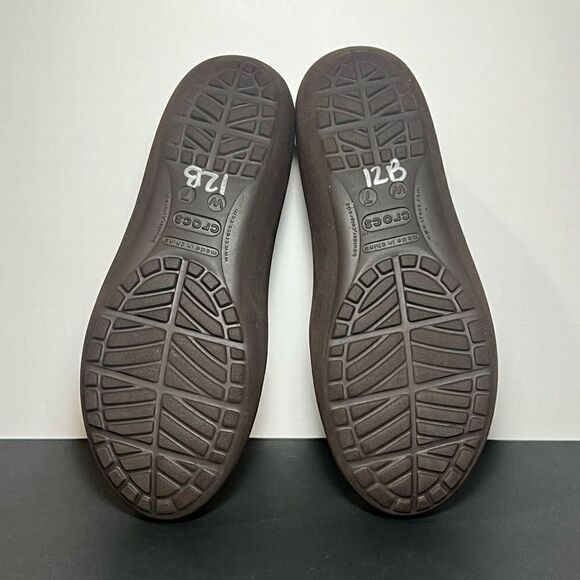 Womens CROCS Dark Brown Slip On Ballet Flats / Size 7 - Picture 8 of 9